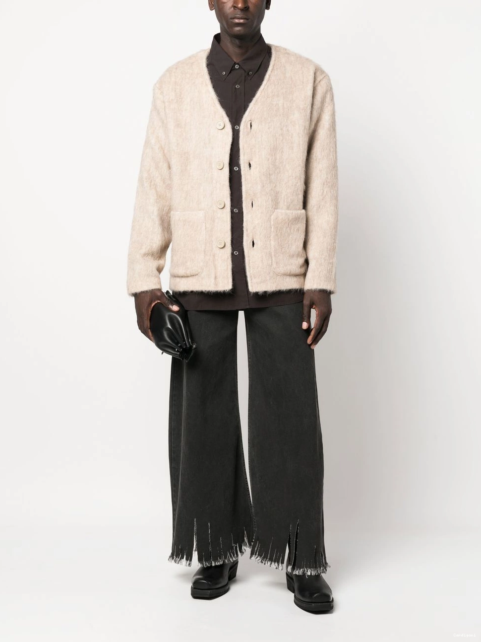 Affordable Women wide leg Alanui jeans fringed 0714